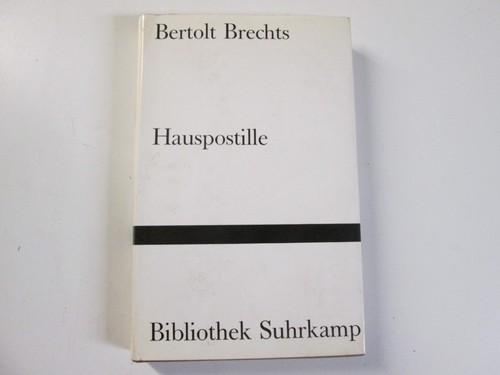 Bertolt brecht hauspostille - bertolt,