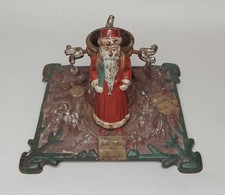 Christbaum Weihnachtsbaum ständer Weihnachtsmann Nikolaus Gusseisen alt antik