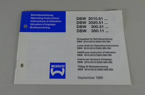 Zusatz-Betriebsanleitung