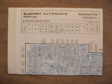 Schaltplan + Betriebsanleitung Blaupunkt Düsseldorf R 23 Autoradio