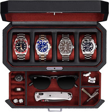 Luxury 4 Slot Leather Watch