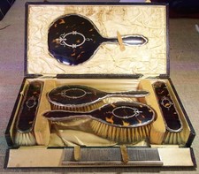 Vintage Schminktisch Bürste und Kamm Set