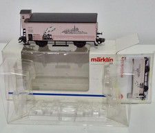 Märklin  gedeckter  Güterwagen m.Brhs. Härtsfeld Museum Bahn Württemberg H0 rosa