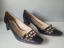 PRADA Luxus Slipper Ballerinas schwarz Lackleder Gr. 37 Damen Slipper Schuhe 