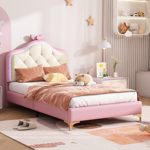 Polsterbett mit led - mit,