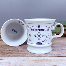 Herrenbecher Indisch Blau " Schietwetter " Porzellan Kaffeebecher Tasse maritim