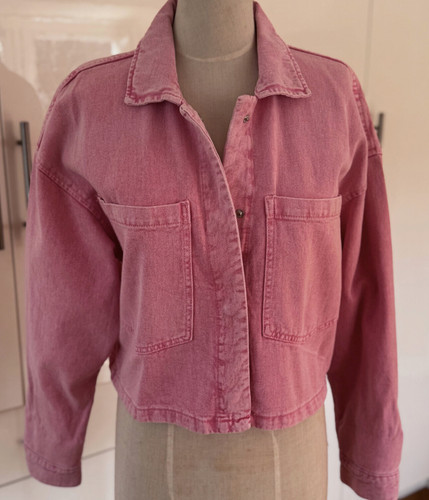 Jeansjacke dame rosa - rosa,