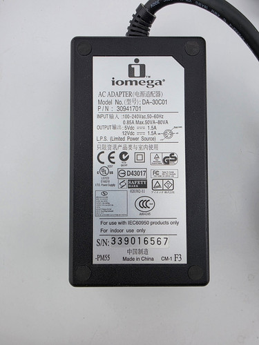 Iomega netzteil 30c01 - netzteil, da-30c01