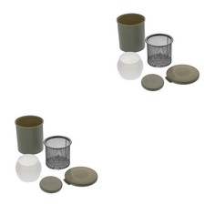  2pcs Kunstmalerei Stift Wasch Eimer Aquarellölpinsel Pinsel Waschmaschine mit