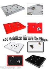 Vorlagebrett Schmucklade schmucktablett mit 100 Schlitze für breite Ringe
