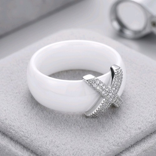 Weißer keramik ring mit - weißer,
