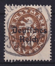 Dienstmarke Deutshes Reich Mi.-Nr. 39 I PLF "Wolfsrachen" O, geprüft INFLA