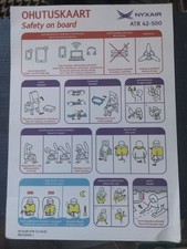 Safety Card Nyxair Estland ATR 42-500 Sicherheitskarte Flugzeug