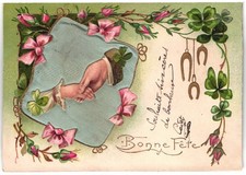 AK Blumen  Rosen Hände auf Seidenkissen Applikation, Präge Künstler Kleinformat