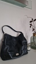 AIGNER org.Schultertasche Beuteltasche Leder schwarz wie NEU Klassiker GROẞ!