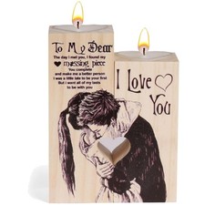 Kerzenhalter Holz Herz