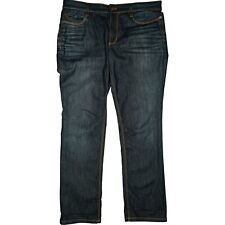 MAC 44 Jeans Hose d. blau Damen Stretch Straight Melanie dicke Naht XXXL W34 L32