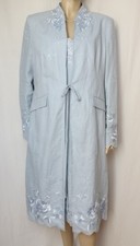 Laura Ashley Leinenmantel 40 hellblau Hochzeit Sommer bestickt Leinen Mantel