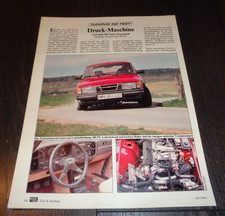 Saab 900 Turbo Heuschmid Tuning Testbericht (1983)