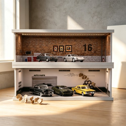 Diorama diecast garage - diorama,