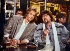 Adam Curry seen with musician