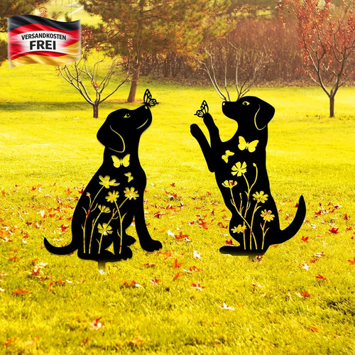 Metall gartendekoration hund - metall,