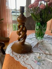 alte Holz Tischlampe
