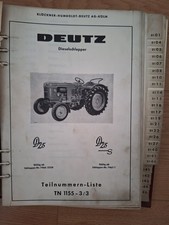 Deutz D25 D25s Ersatzteilliste Teilenummernliste Buch 