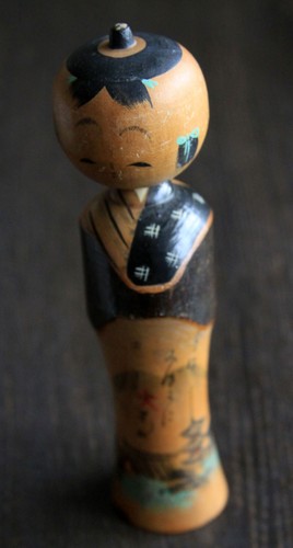 Kokeshi,Holzpuppe,Handmade,alt