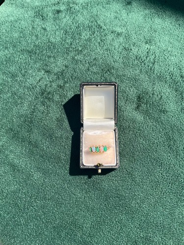 Ring gold smaragd opal - gold,