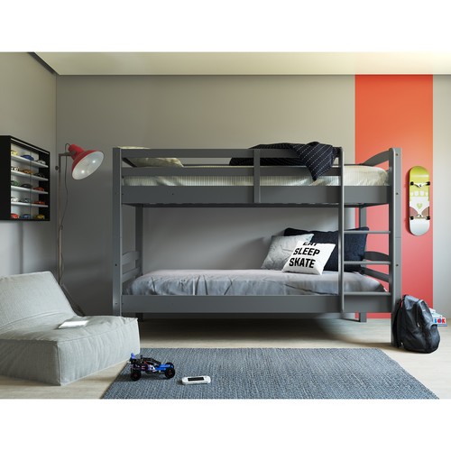 Etagenbett lavius grau - -,