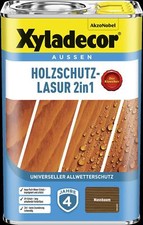 Xyladecor Holzschutzlasur Nussbaum 4 l Außen Imprägnierung Holzschutzmittel