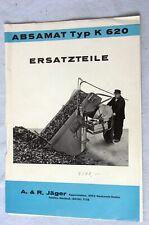 Absamat Typ K 620, Koks- , Kohle- Schüttgutlader, Ersatzteilliste