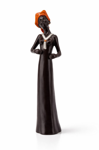 Afrikanische holzfigur frau - afrikanische,