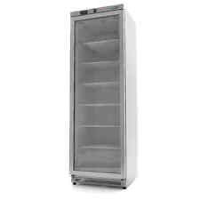 Gastro Gefrierschrank - 400 l - Rostfreier Stahl - mit Glastür Tiefkühlschrank