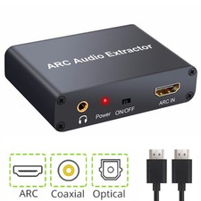 HDMI ARC Adapter Digital Analog Wandler HDMI ARC Audio Extractor 192kHz Optische