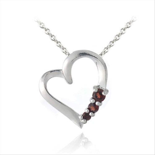 925 silber granat - silber, drei