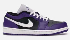 Air Jordan 1 Low Court Purple Black US11 EU45