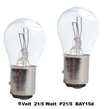 2x 6V 21/5W BAY15d P21/5W Glühlampe Glühbirne Lampe  B614w