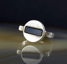 Ring Silber 925 Onyx schwarz