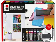 Marabu Acrylfarbe Acryl Color Squeegee Art Set Power