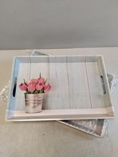 2er set Serviertablett, 77392, Motiv: TULPEN, Maße: 50 x 35 x 4,5 cm