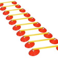 Hürdenset 10 Stangen a 50 cm und 20 Muldenhauben Hütchenteller für Koordination