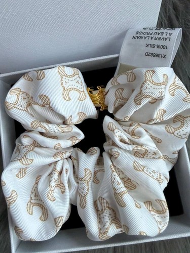 Celine scrunchie creme beige - celine, creme-
