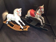 2 Schaukelpferde Vintage klein handbemalt