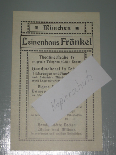 Leinenhaus fränkel müchen - fränkel,