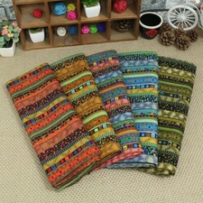 Ethno Stoff Streifen Baumwolle Leinen Bohemia Boho Indisch Mediterran 1M DIY