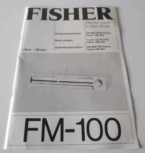 Fisher bedienungsanleitung - fisher,