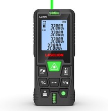100m Gruen Laser Entfernungsmesser USB C Akku LCD Pythagoras Flaeche Volumen