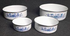 Emalie Schüsseln, 4 Stück